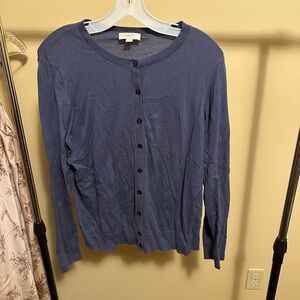LOFT Women's Classic Blue Cardigan